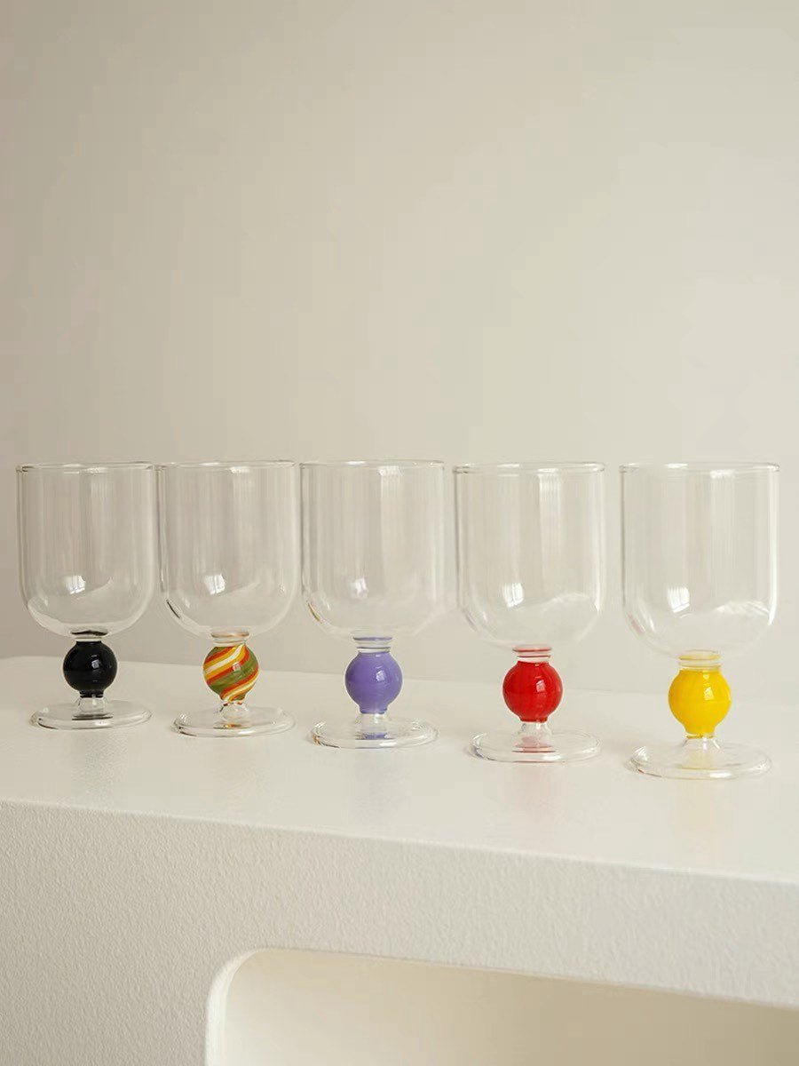 Gumball Tumbler Glasses - Fun Unique Coloured Cocktail Glasses
