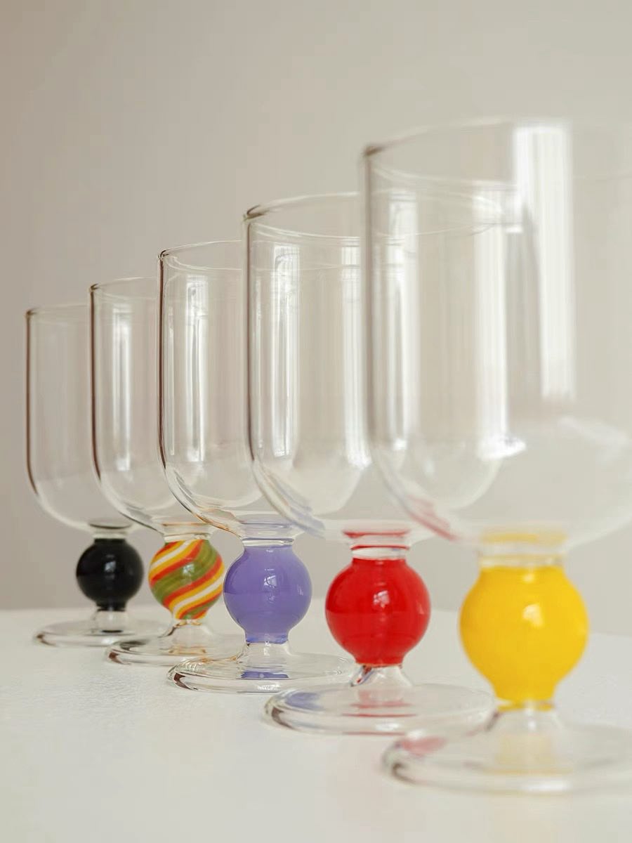 Gumball Tumbler Glasses - Fun Unique Coloured Cocktail Glasses