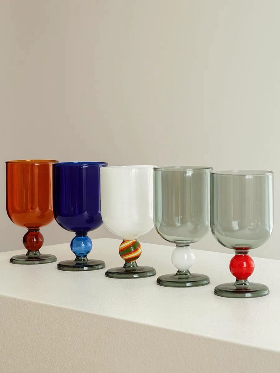 Gumball Tumbler Glasses - Fun Unique Coloured Cocktail Glasses