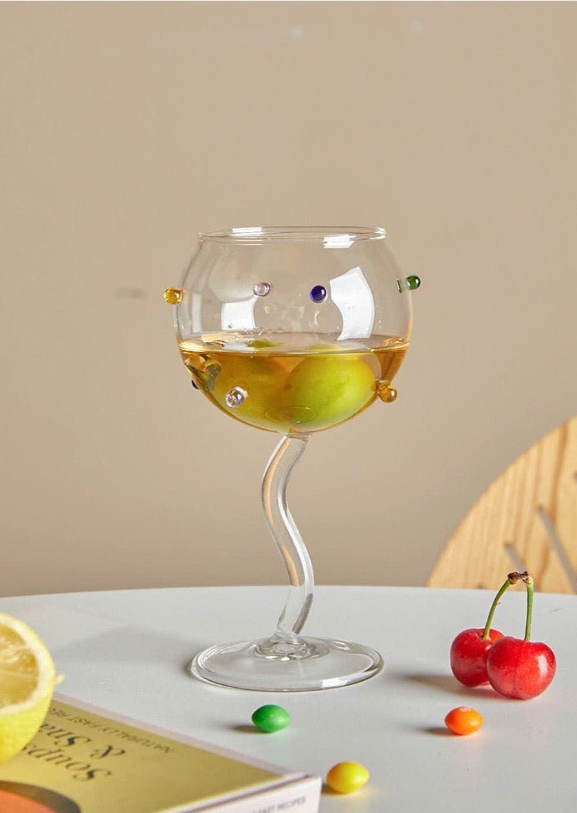 The Dotted Sprinkles Goblet Wine Glasses