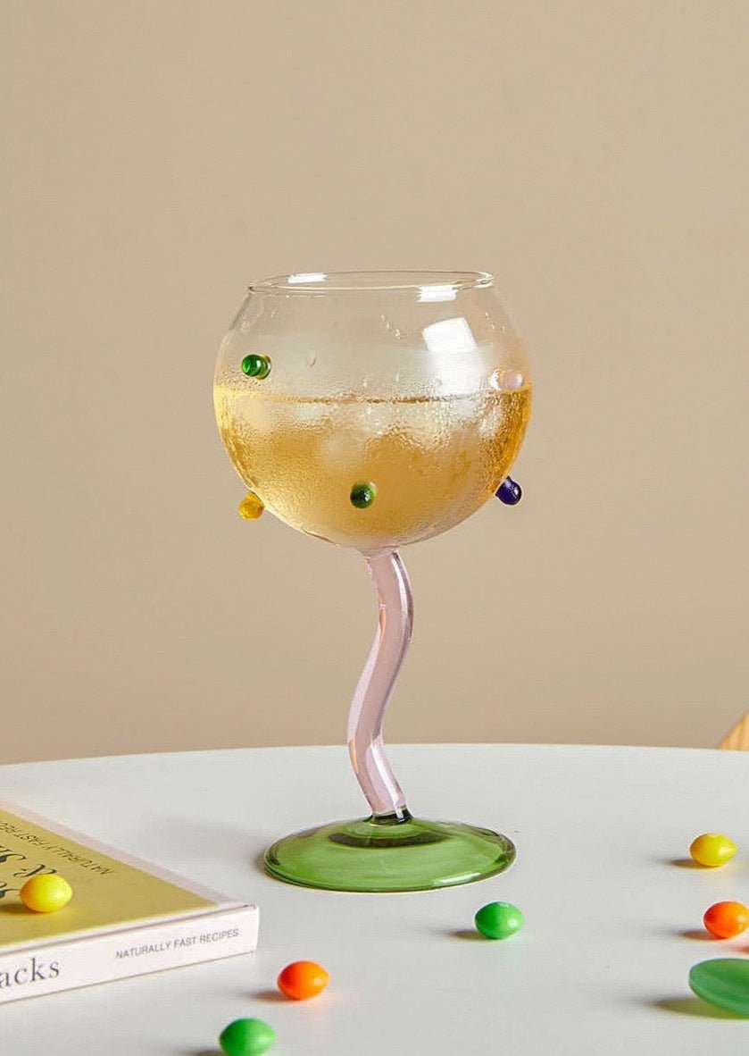 The Dotted Sprinkles Goblet Wine Glasses