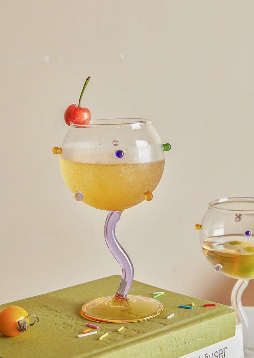 The Dotted Sprinkles Goblet Wine Glasses