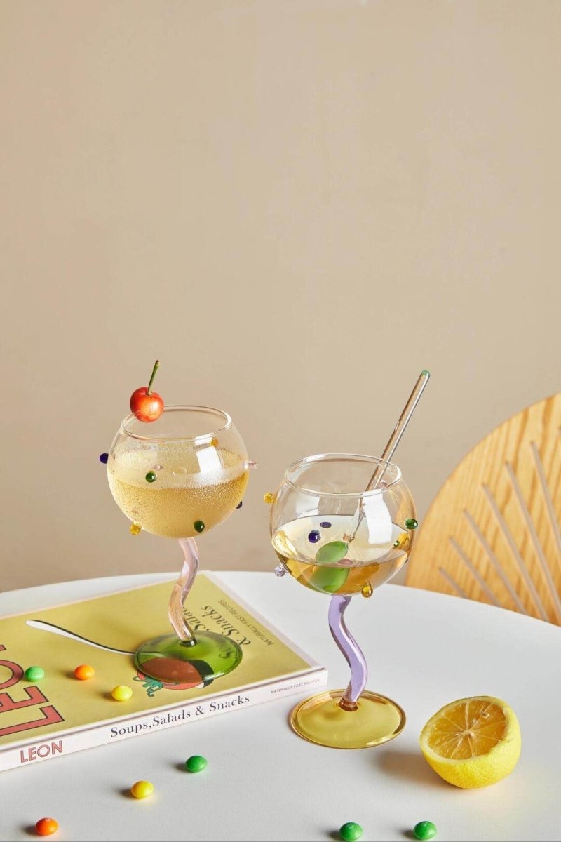 The Dotted Sprinkles Goblet Wine Glasses