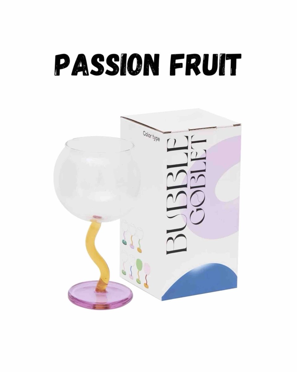 The Jellybean Bubble Goblet Glass - Retro Colourful Goblet Wine Glass